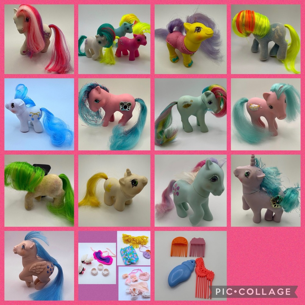 Vintage My Little‎ Pony Hasbro Lot G1 Accessories Outfits Combs Ponies
